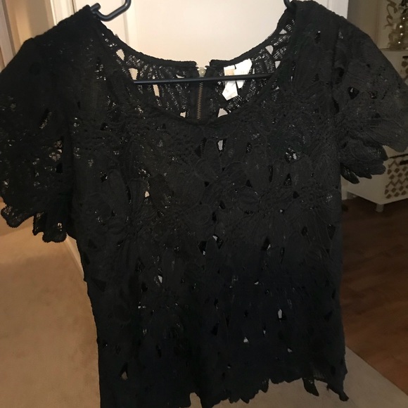 Black cut out blouse - Picture 2 of 2